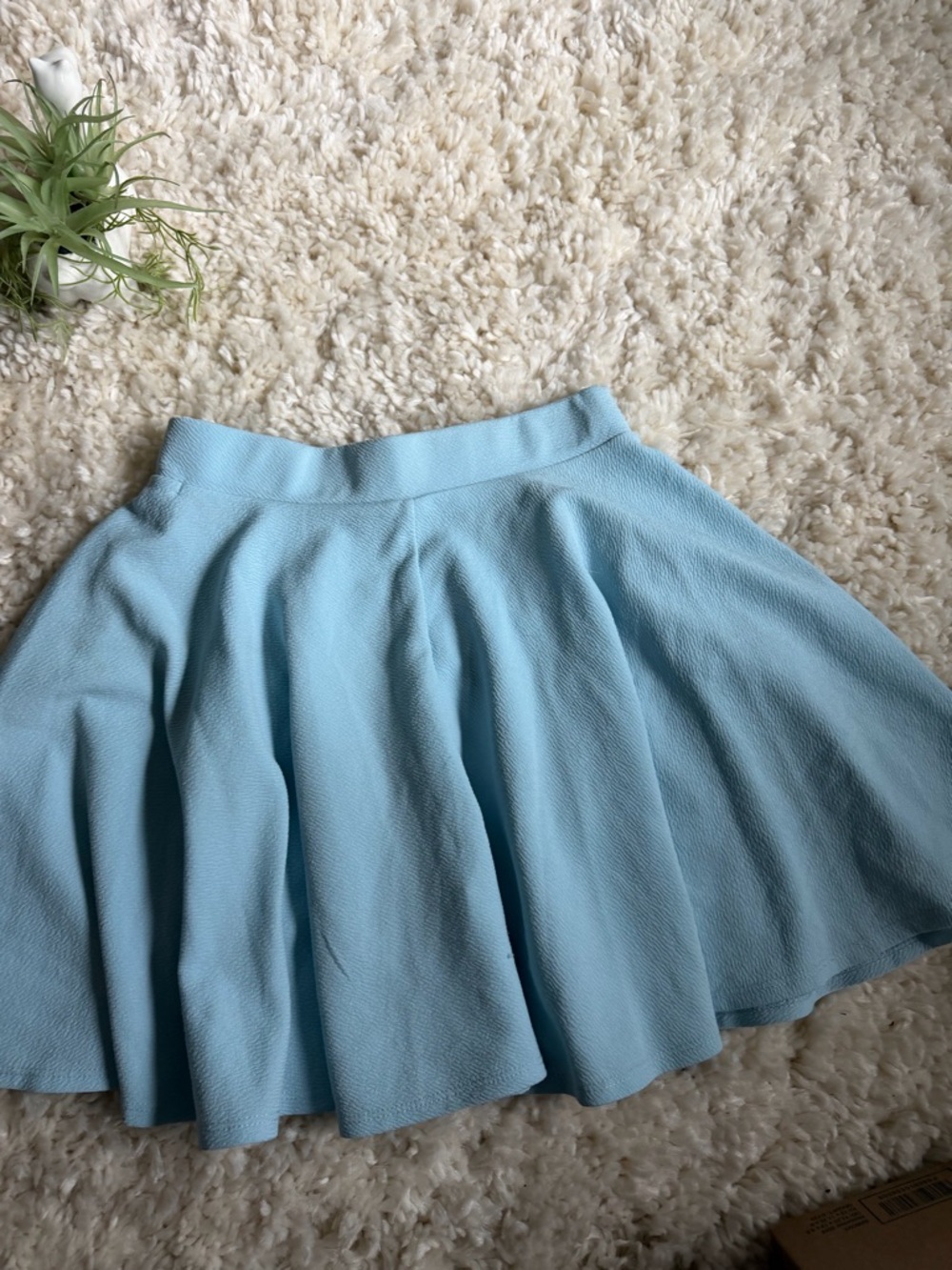 Women’s Light Blue flirty flowy spring pastel Circle Skirt - Flared Skater Style